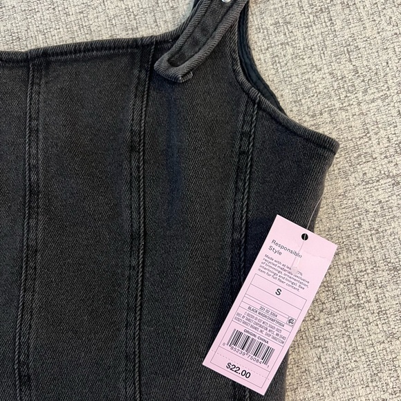 Wild Fable Black Denim Corset Top - Picture 2 of 7